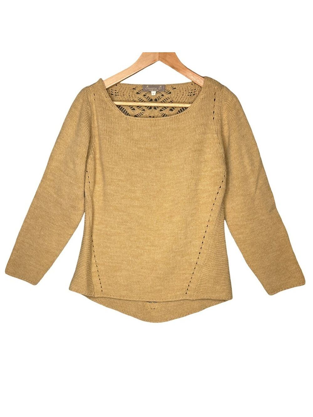 Elegant Tan 🧥 Women's Pullover Sweater Large